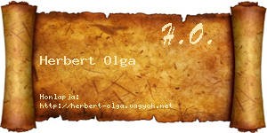 Herbert Olga névjegykártya